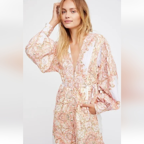 NWOT FREE PEOPLE BLOOMING FIELDS JUMPSUIT sz S - Picture 2 of 3